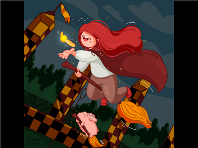 Quidditch 2d 2d character 2d design adobe illustrator art cartoon character cute digital digital 2d girl hannahdoodle illustration illustration design magic rabbit vector vector art vector artwork vectorart