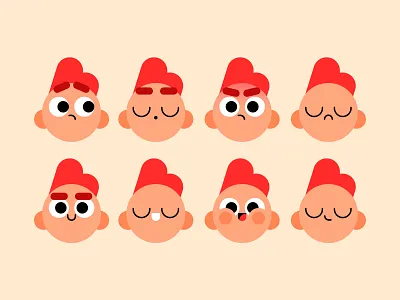 Faces animation character characters design dribbble illustration motion
