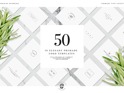 50 Elegant Premade Logo Templatesartboard 00 astronaut branding collection design elegant feminine high end logo minimal pawellpi premium the bundle typography