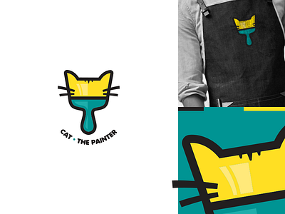 Cat the Painter branding design graphicdesign identity logo