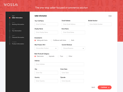 Seller Onboarding Screen ecommerce marketplace onboarding seller ux wizard