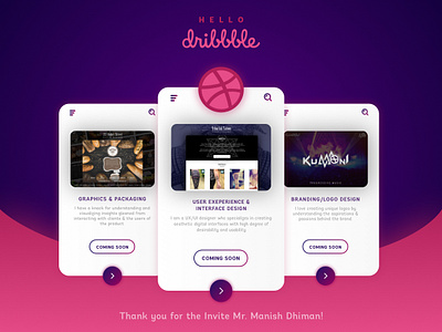 Hello Dribbble! app branding design logo minimal ui ux web website