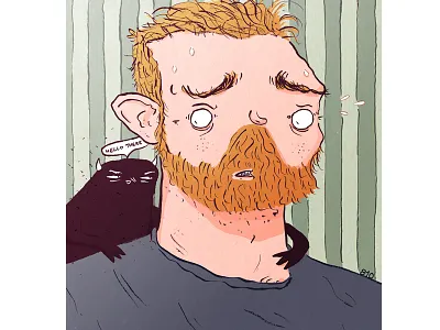 Portrait with a demon on the back artist brush demon face illustration me photoshop portrait self self portrait