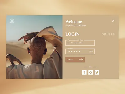 SAHARA desert design flat human login register sahara signin signup ui ux welcome