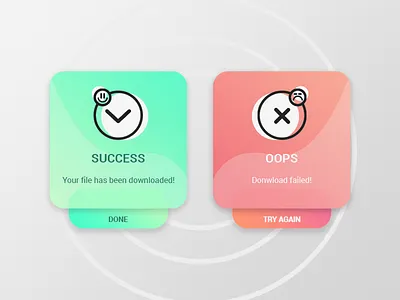 DailyUI 011 - Flash Message (Success/Error) app challange daily ui error flash message flash messages flat success ui