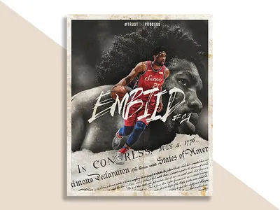 Trust The Process 76ers basketball embiid fun graphic nba sixers