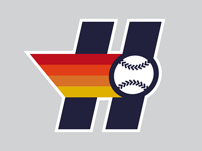 Rainbow Ball astros baseball h houston rainbow retro texas throwback