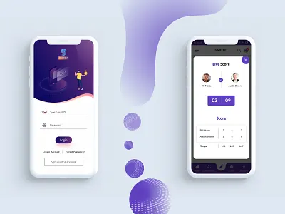 SWIFTBET - Login & View live score page ui app ui live score app ui login page