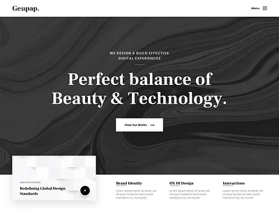 Geupap abstract background clearn hero banner tech design technology typogaphy ui ui ux design vietnamese web