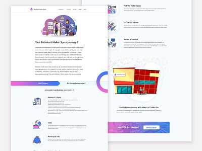 Robokart Maker Space app design icon illustration learning app minimal robotic typography ui ux vector web website