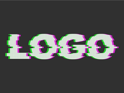 GLITCH LOGO concept game glitch logo screen