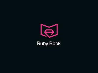 Ruby Book book color diamond gem logo pink publisher ruby vector