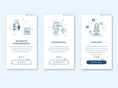 Onboarding Education App android app app debut illustration onboarding screen ui