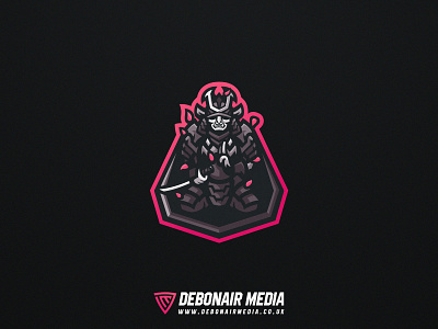 Samurai Mascot Logo esports leagueoflegends mascot mascot logo pink sakura samurai