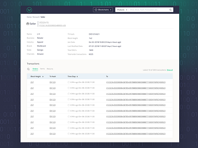 Blockchain Seller Screen blockchain