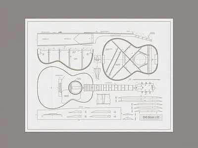 Gibson ... design info graphic retro typography vector graphic