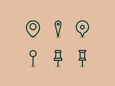 Map pin icon set icon icon a day icon design icon set location map outline pin