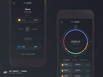 Exodus APP concept app ui ux web