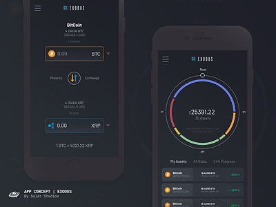 Exodus APP concept app ui ux web