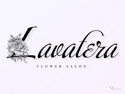 Lavatera. Flower salon. Logo. Full version. branding design dribbble flower flower logo illustration logo logotype melart photoshop typography ui uidesign uidesigner uitrends ux vector webdesign
