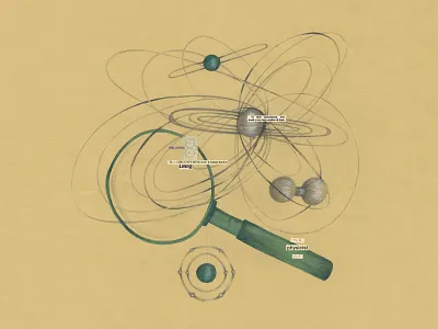 Science Portrait collage digital drawing editorial art editorial illustration handdrawn illustration illustrator memory paper portrait science science illustration vintage