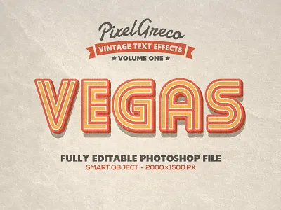 Retro Vintage Text Effect 3d effect photoshop psd retro style text typography vintage