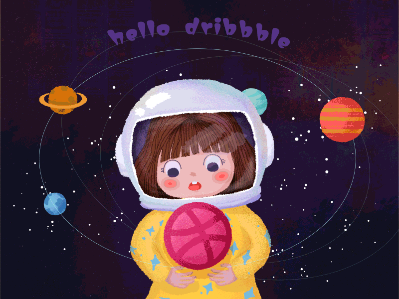 Hello dribbble animation character mograph motion design ui 插图 设计