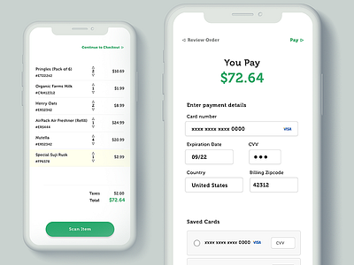 Daily UI #02 - Checkout 002 app checkout checkout form daily dailyui dailyui 002 design green ios ios 10 minimal payment ui