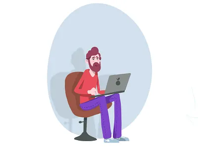 Quick doodle of me doodling on a doodling Sunday character doodle ipad laptop procreate sitting