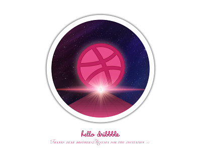 Hello Dribbble!! debut design illstration illustrator vector welcome shot