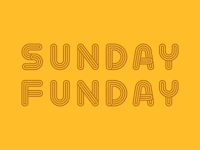 Sunday Funday font funday geometric lettering line line type sunday type typography vector