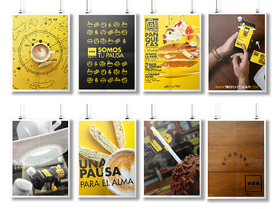 Posters (TresPuntos Cafe) design graphicdesign icon identity illustration poster poster design posterart typography