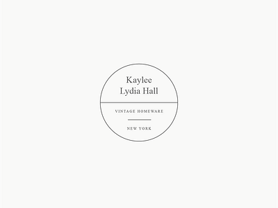 Kaylee Lynda Hall logo branding collection design elegant feminine high end homeware icon illustration logo minimal new york pawellpi premium the bundle typography vector vintage