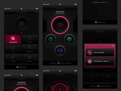 Black Scan app app concept black branding controller corporate design interface mexico security ui ux