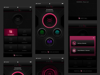 Black Scan app app concept black branding controller corporate design interface mexico security ui ux