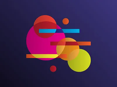 Abstract Geometric Study 001 abstract colorful composition space