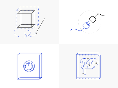 Logicluster illustrations artificial intelligence clean icon illustration line minimal simple ui vector vector artwork website