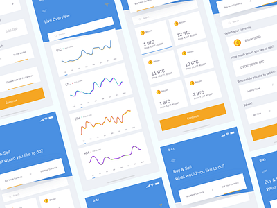 Cryptocurrency Wallet - Buying & Selling app bitcoin blockchain crypto crypto currency currency mobile ui user experience user interface ux wallet