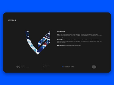 Vetostud.io Clients agency dark dark blue logo minimal ui ui ux design ux