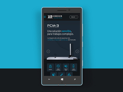 Thumbnail Krossen Web 3 branding cutting design industry machinery mobile phone responsive smartphone tools ui web web design website