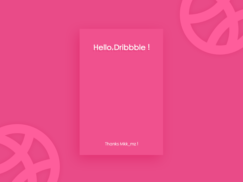 Hello Dribbble! ui