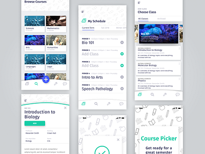 Course Selector App class course education school white