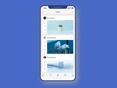 Live In Social Media App design social app social media ui ux