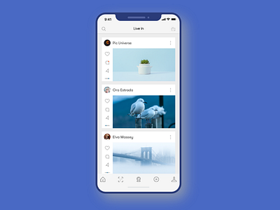 Live In Social Media App design social app social media ui ux