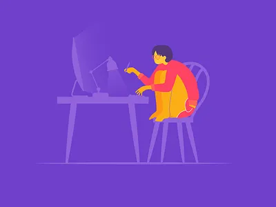 WFH home illustration illustrator office wfh work