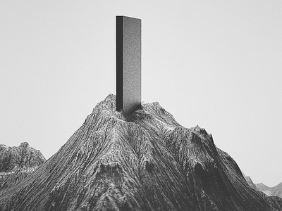 Monolith 3d blackandwhite c4d monolith render