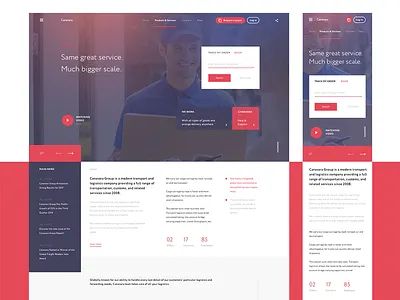 Canavara Logistics cargo corporate logistics service typography ui