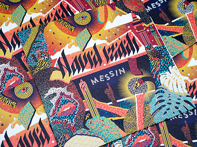 Navid Messin record sleeve funk party patterns persia persian product design psychedelia record record sleeve records symbolism symbols vinyl