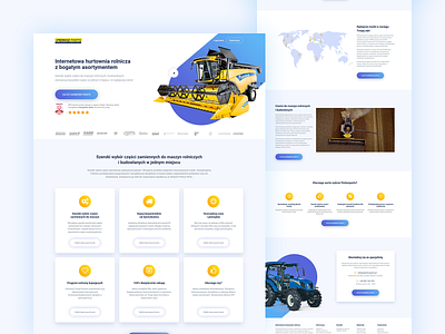 Agriculture store #2 agricultural blue clean concept design freelance header landing layout minimal page poland theme ui ux web web design webdesign website