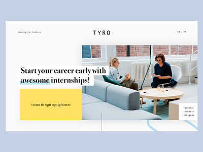 Redisign Tyro 1/3 dailyui graphisme internship landingpage redisign ui uidesign web website